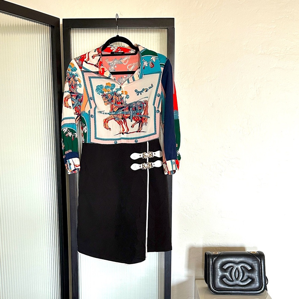 Gucci Scarf Print Dress – Tom Ford Era (Tagged M, Fits Like XS/S)